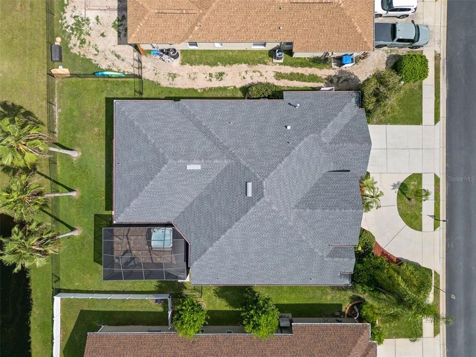 New Roof, Fenced Yard view of Water