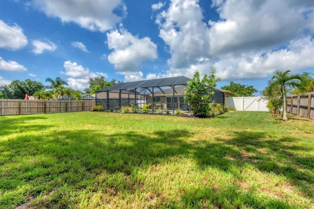 Spacious Fenced Backyard