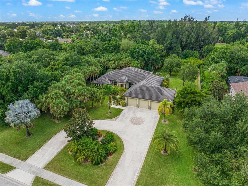 Estate style entrance from private road