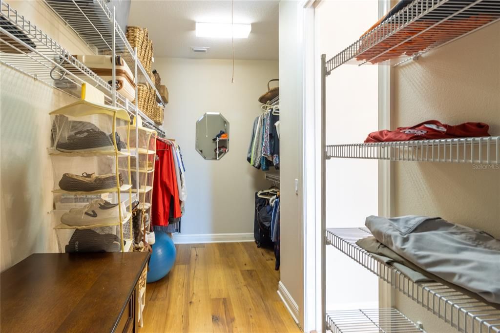 Walk in closet in Primary