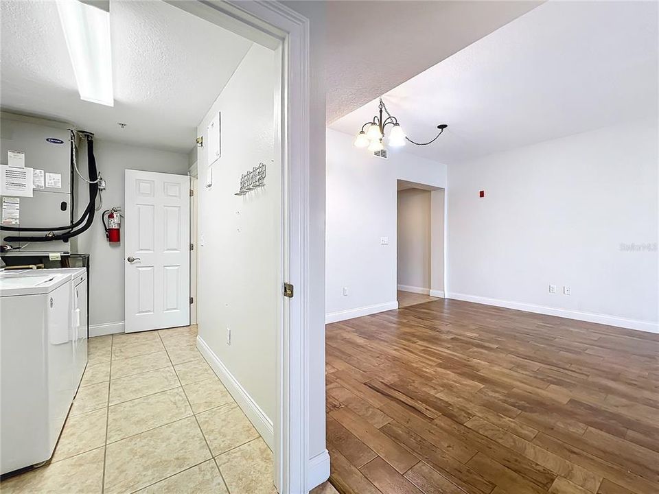 view into laundry room