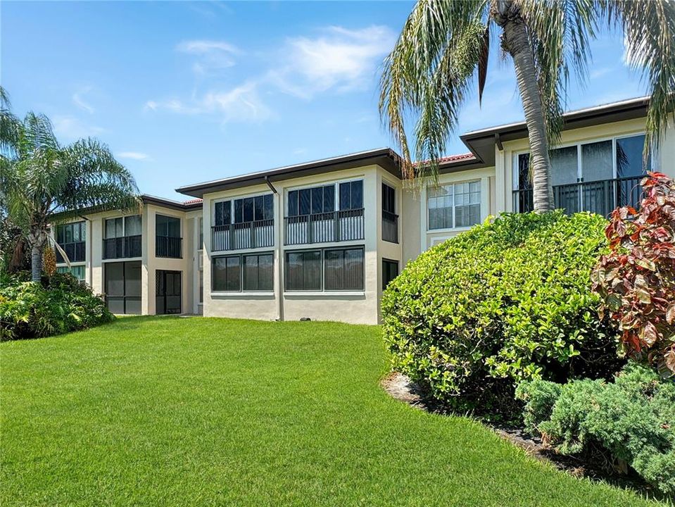 Lanai spans the enter width of the condo. Upper unit.