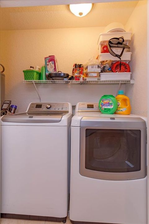 Laundry closet with washer and dryer included