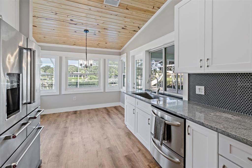 Farm Sink . Pass through window to the Lanai