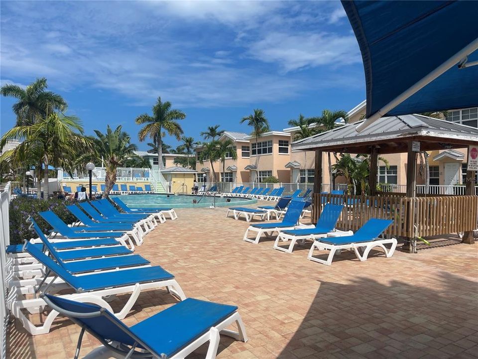 Lounging pool-side in the sun!