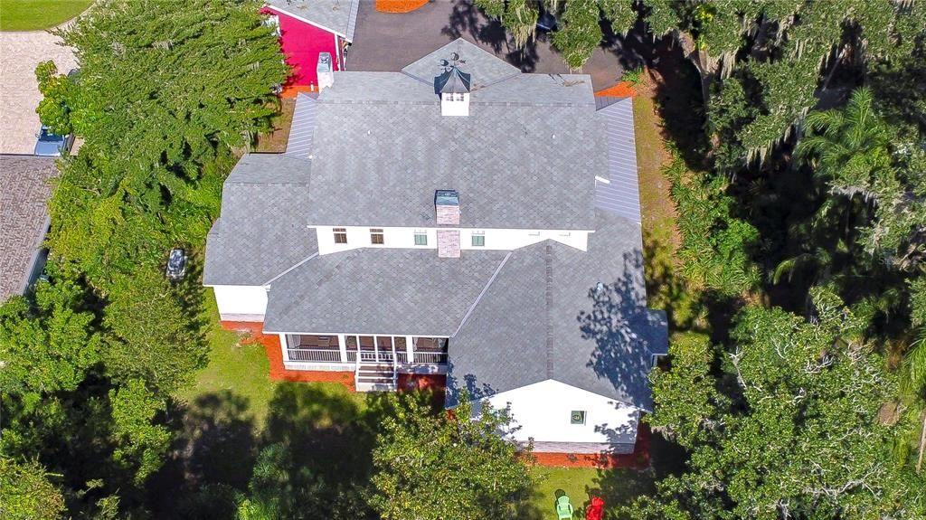 Aerial view of main house