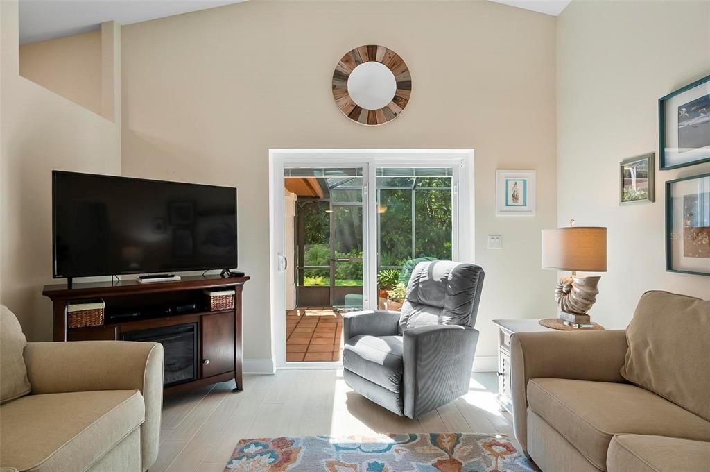 View of Living Room to Lanai