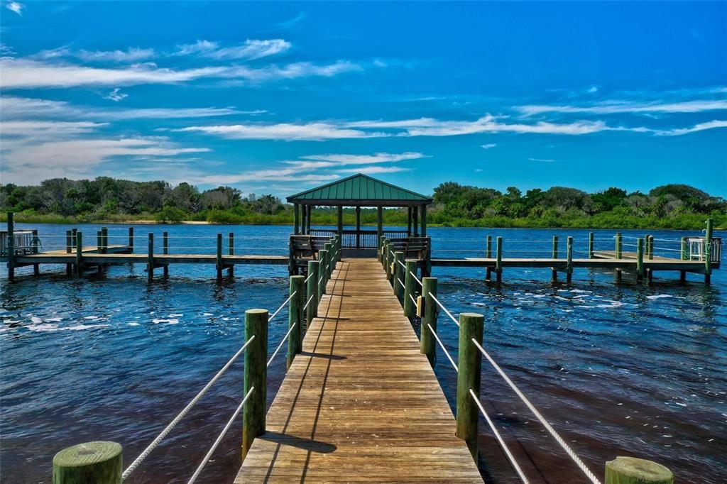 Our Tranquil Dock with a Covered Seating Area Where You Can Visit with Neighbors and their Wine at Sunset or Fur Babies