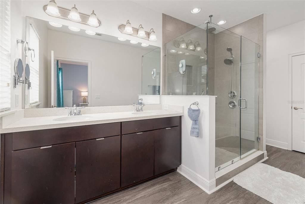 Master bath with double vanities