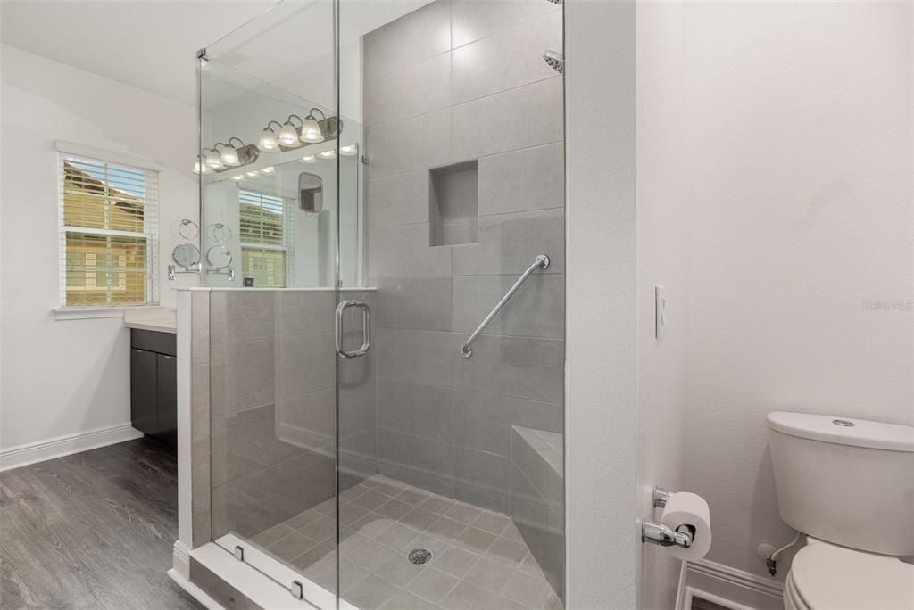 Master bath with walk-in shower