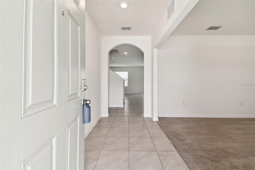 Entry foyer with bonus room to the right.