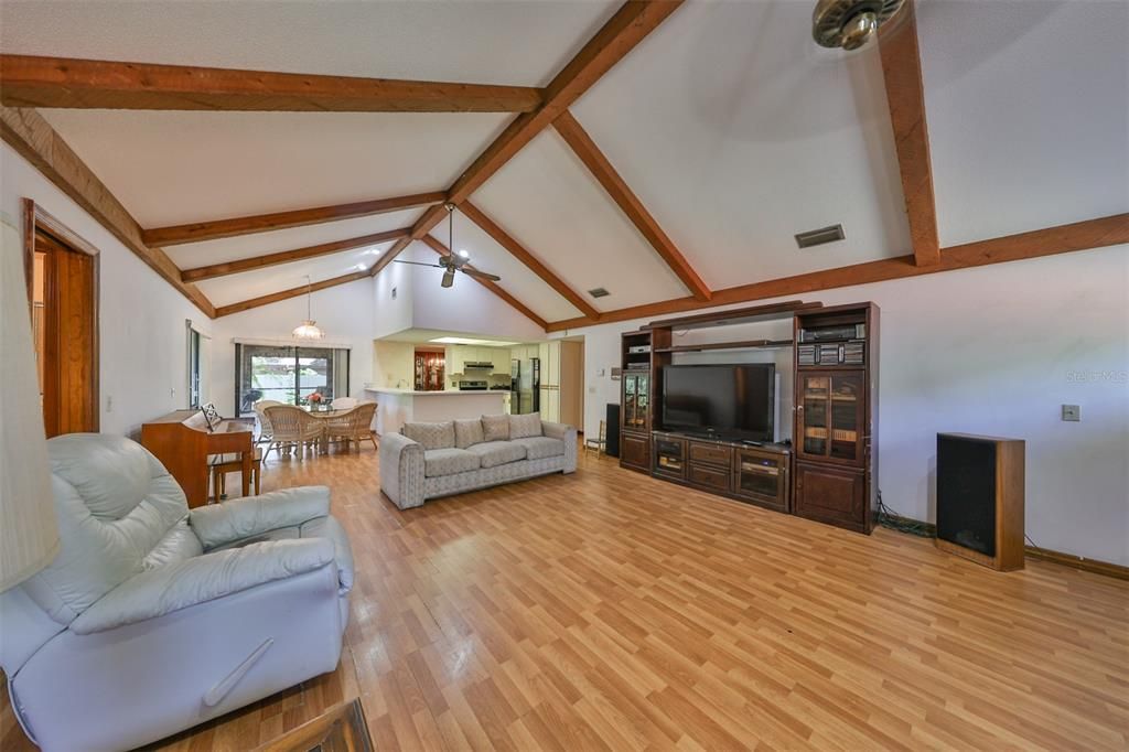 Family Room has lots of room for entertaining or family events.