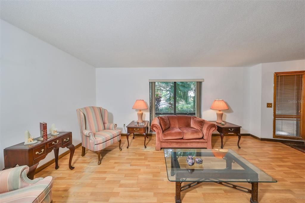 Living Room has a large window so that natural sunshine can filter into the home.