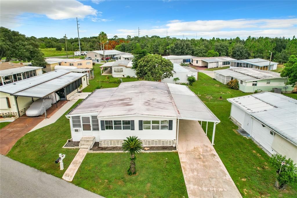 Overhead view of the home.