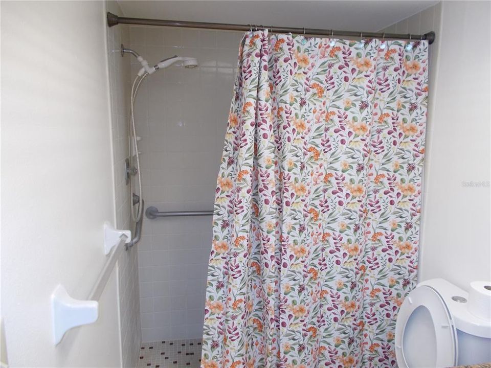 The shower stall in the Master Bathroom.