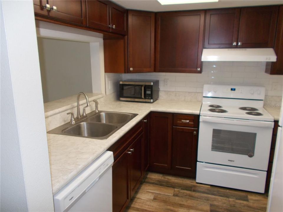 Another view of the kitchen from the kitchen entrance.