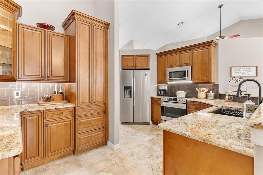 Kitchen with Upgraded Granite Countertops