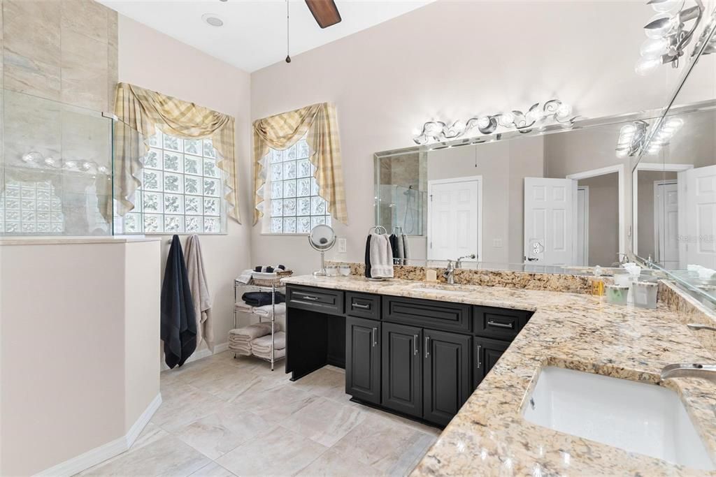 Primary Bathroom with Dressing Area and Walk-in Shower