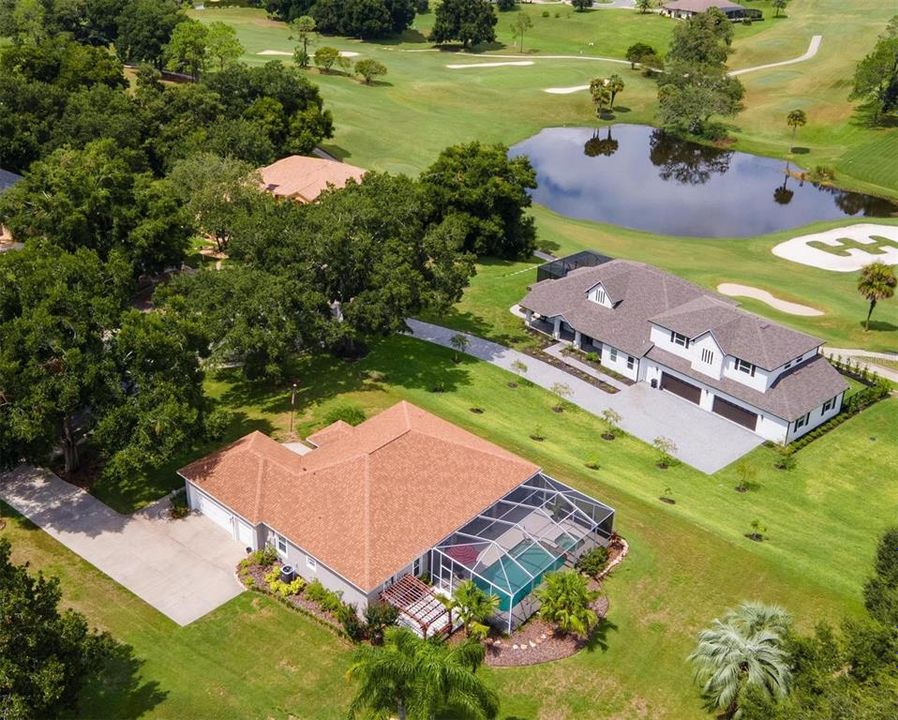 Aerial of Property with Golf Course Views