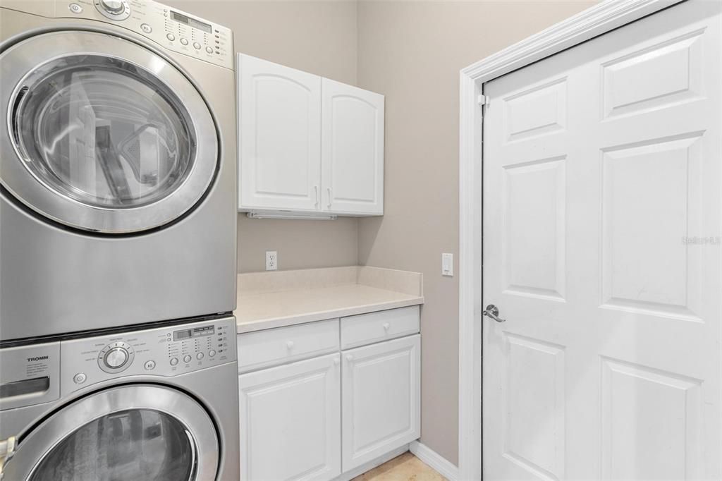 Laundry Area with Stackable Washer and Dryer