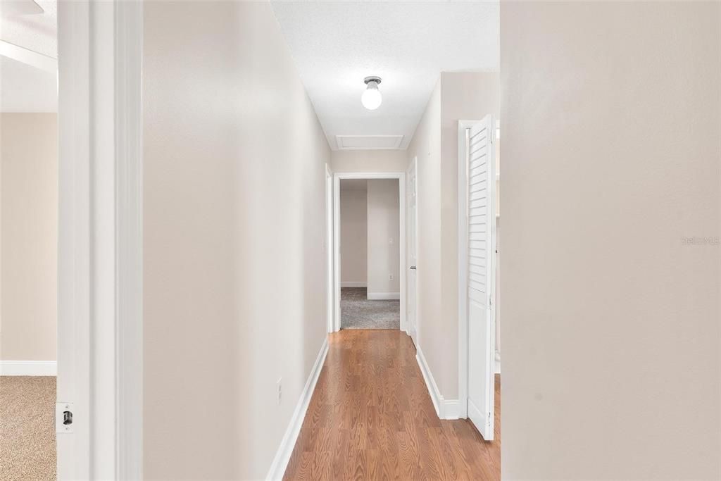 Hallway leading to Bedrooms and Bathroom