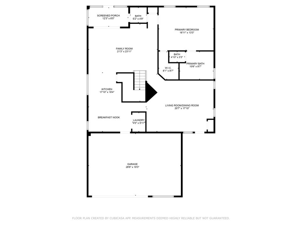 Second option for Virtually Staged Living/Dining room used as just Living Room