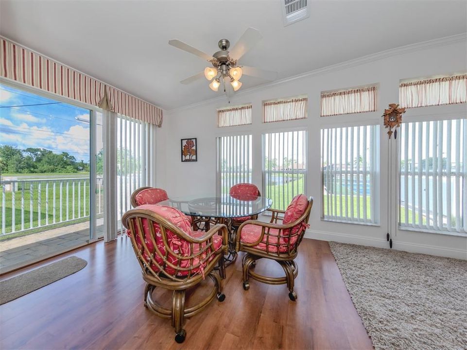 Family room with slider to side porch.