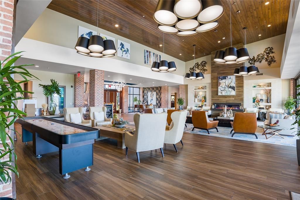 Entertainment and amenities throughout clubhouse