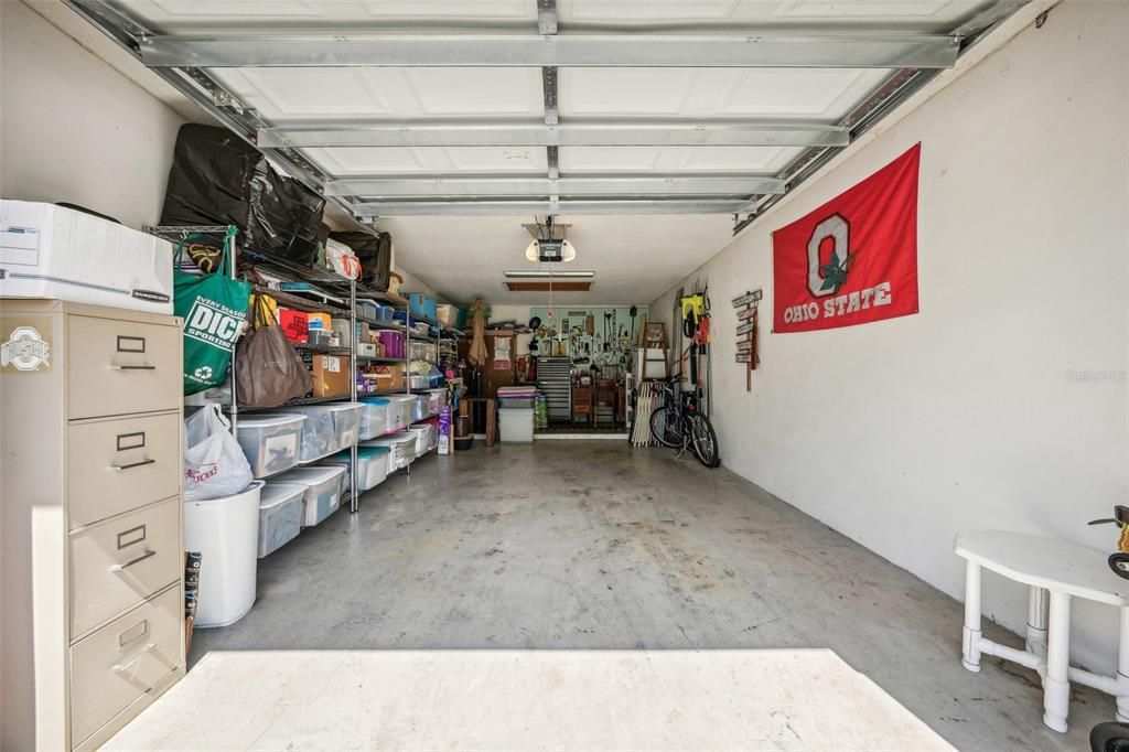 Attic space in garage.