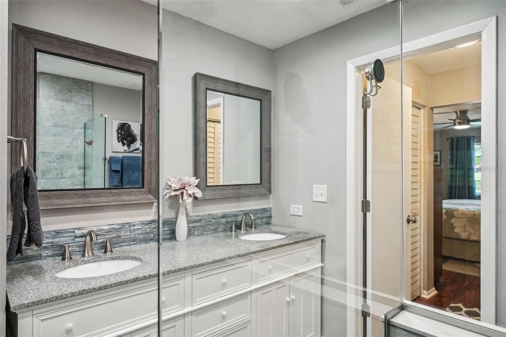 View from inside shower looking out.