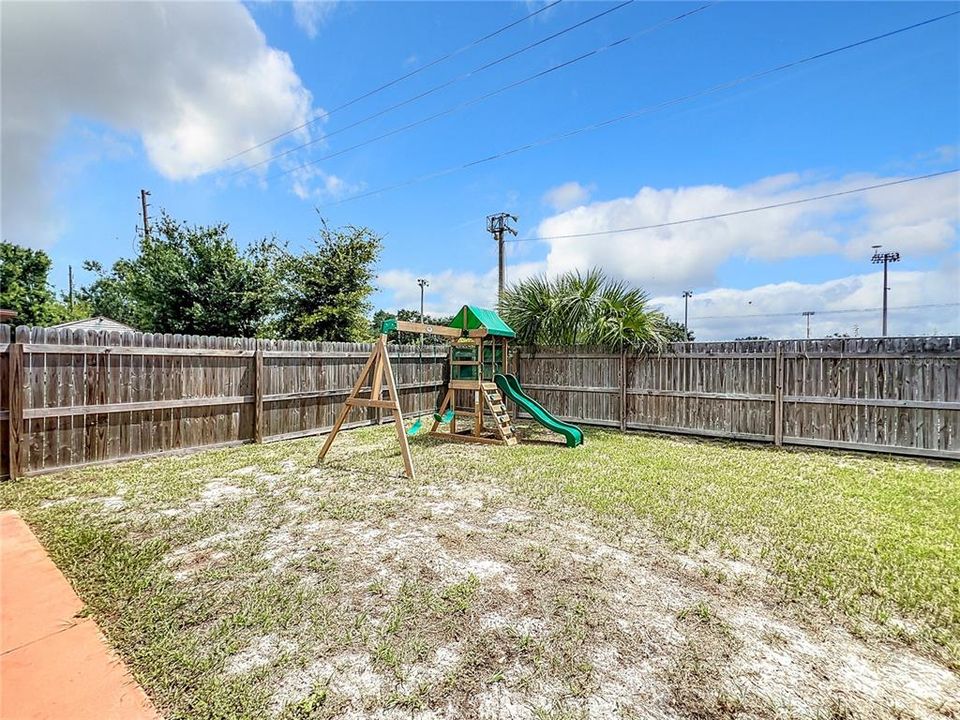 Spacious backyard, fully fenced