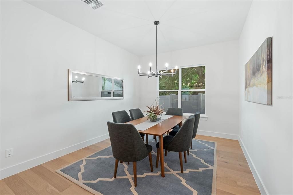 casual dining area off the kitchen