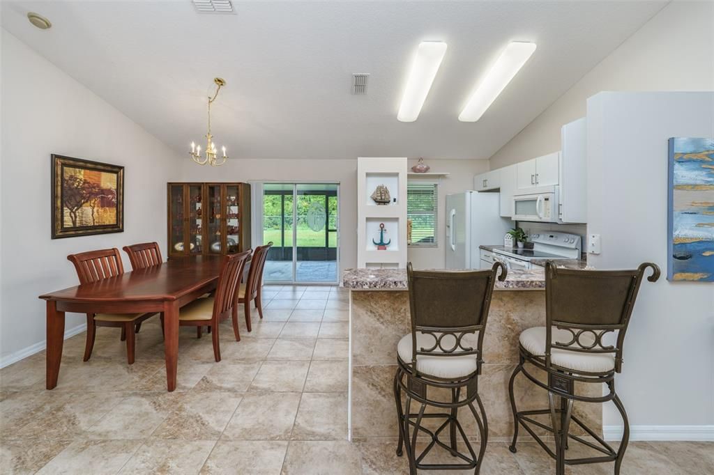 Open floor plan with great dining space.