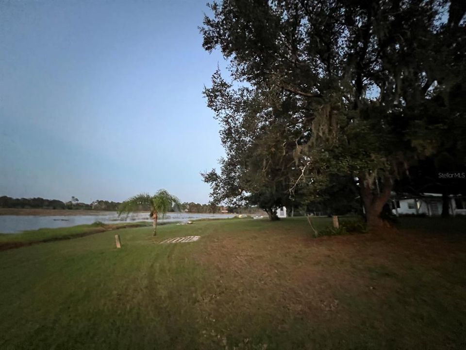 Yard facing the water front