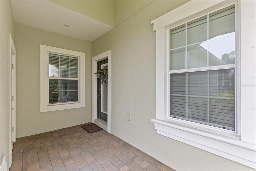 Covered front porch and entryway.