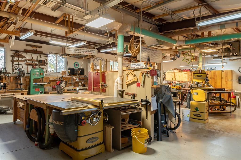 Professional woodworking shop.