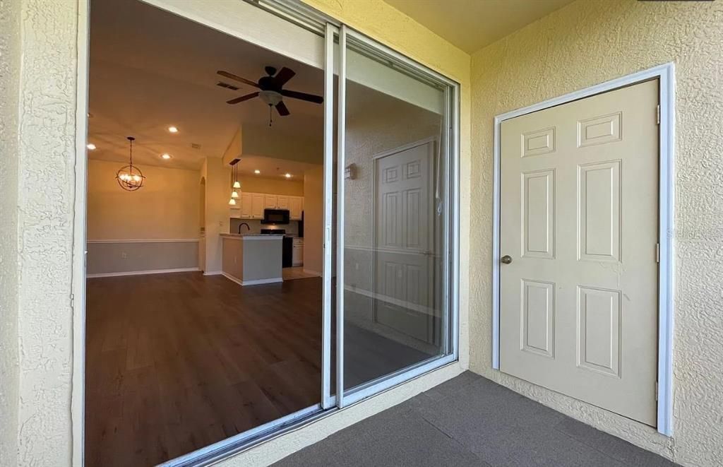 Sliding doors to balcony