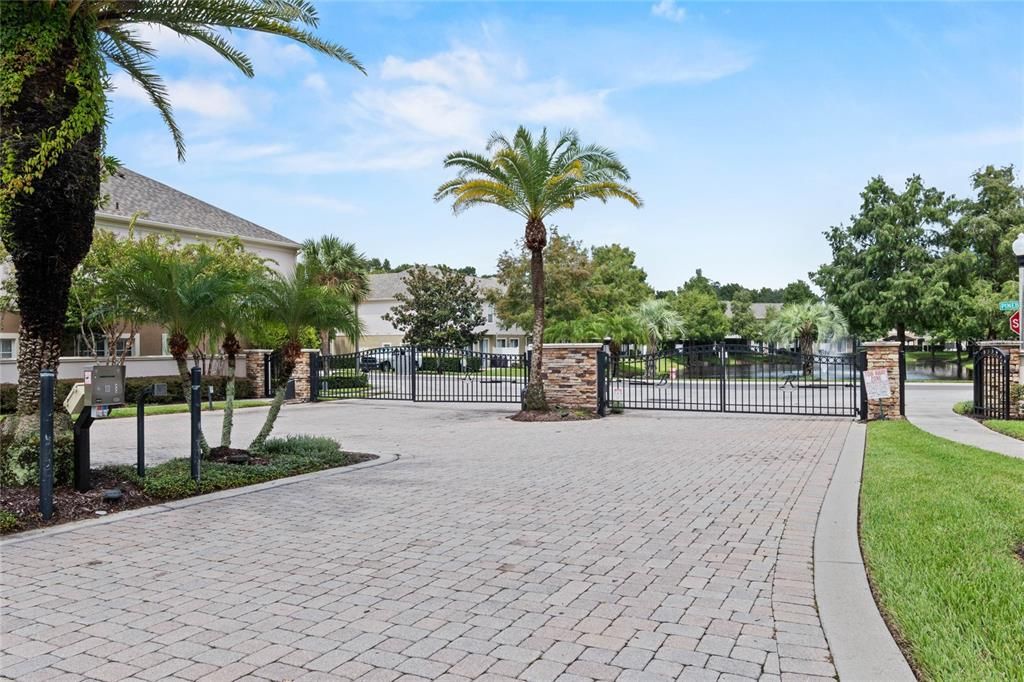 Picturesque paved entrance