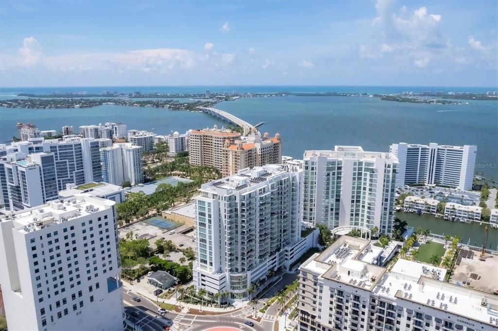 Views of Marina Jack and Sarasota Bay from your unit.