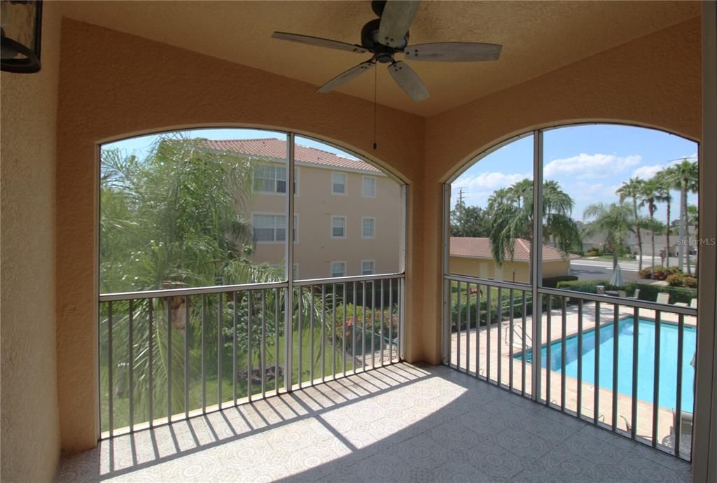 Screened Lanai with Pool Views