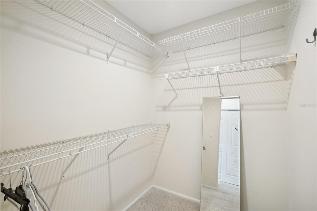 Master closet with shelving