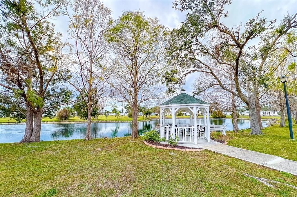 Gazebo overlooking the Lake