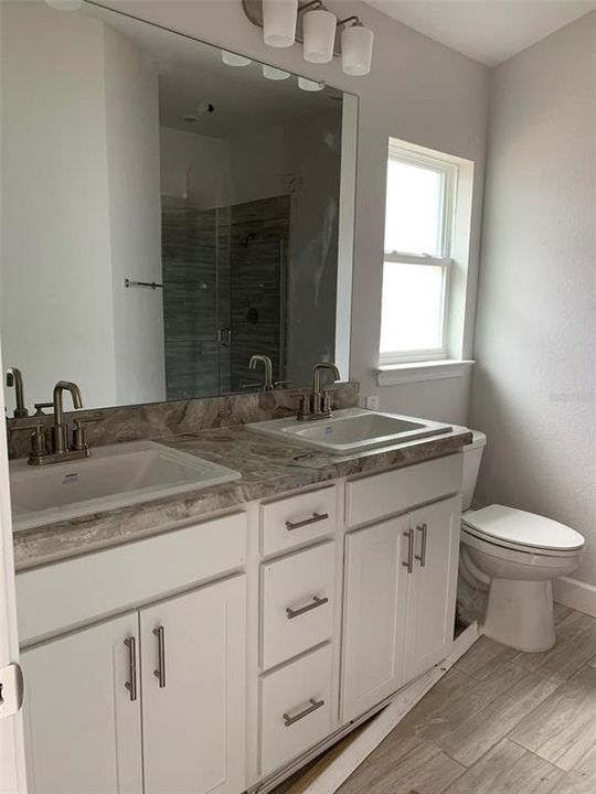 double sinks in owners bathroom