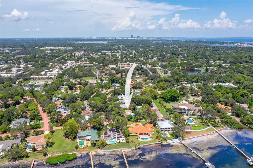 Looking north to downtown St. Petersburg and Tropicana field - less than 5 miles away!