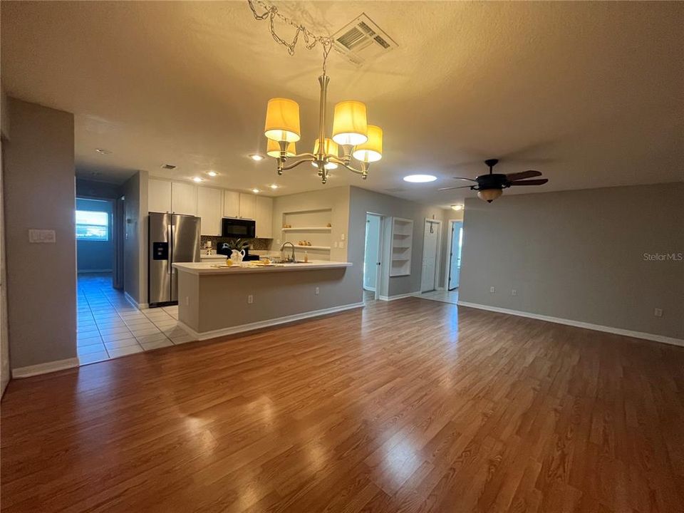 Living Rm, Dining Open floor plan