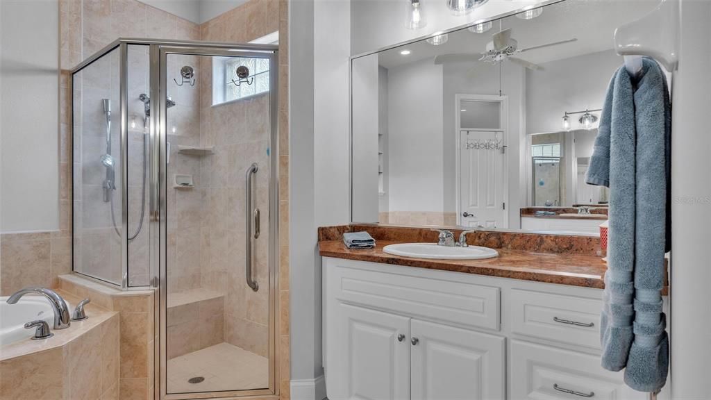 Master Bathroom with separate sink area for each of you