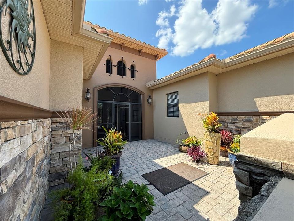 Courtyard with Screened Entry to home