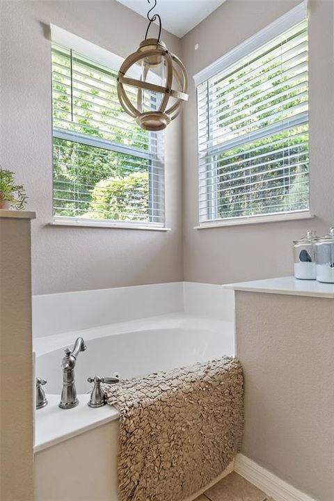 Relax in a jetted tub after a long day