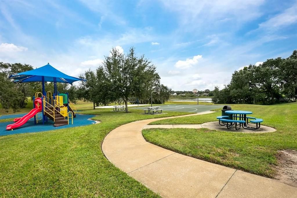 Walking trail and playground