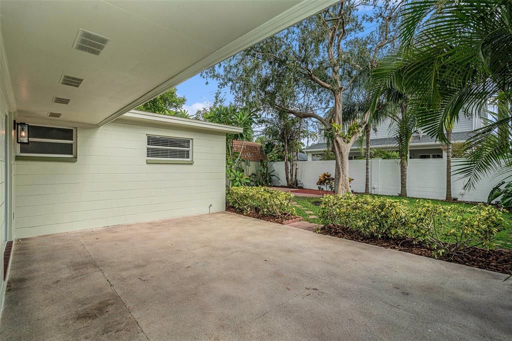 Covered Lanai and Backyard